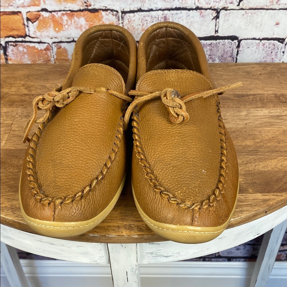 Laurentian Chief Men's Brown Leather Slip On Moccasins Sz 43 - Picture 7 of 16